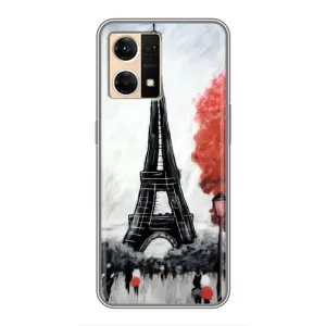 Чохол Ейфелева Вежа Oppo Reno7 4G - (AlphaPrint) (Вежа в Парижі)