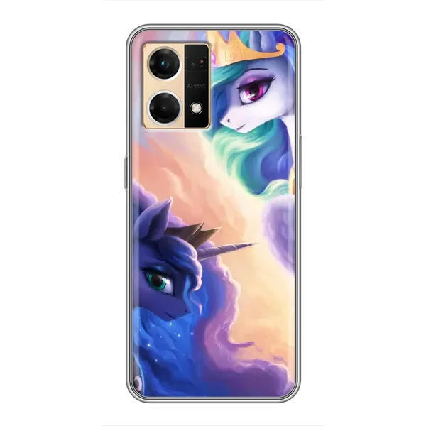 Чехол с принтом «Единорожки» для OPPO Reno7 4G Чехол с принтом «Единорожки» для OPPO Reno7 4G