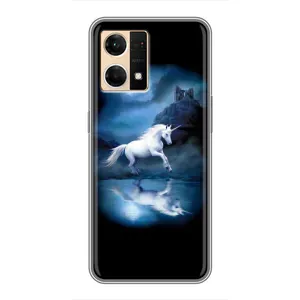 Чехол для ОППО Рено7 4G - (Единорожки - Новинки) (AlphaPrint) (Единорог)