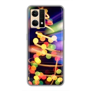 Новорічні Чохли для OPPO Reno7 4G (VPrint) (Ялинка в огоньках)