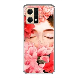 Чехлы (ART) Цветы на Oppo Reno7 4G (VPrint) (Глаза в цветах)