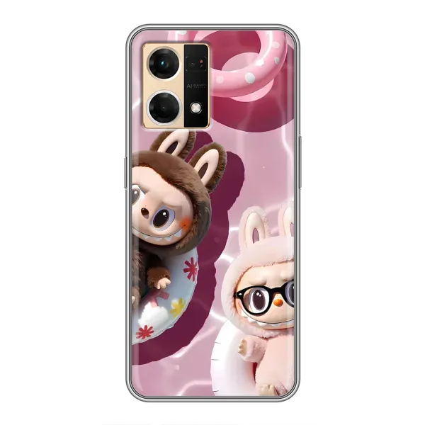 Чехол с принтом «Игрушка Лабубу» для OPPO Reno7 4G