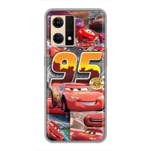 Силиконовый чехол Маквин для Oppo Reno7 4G (Коллаж Молния Маквин)