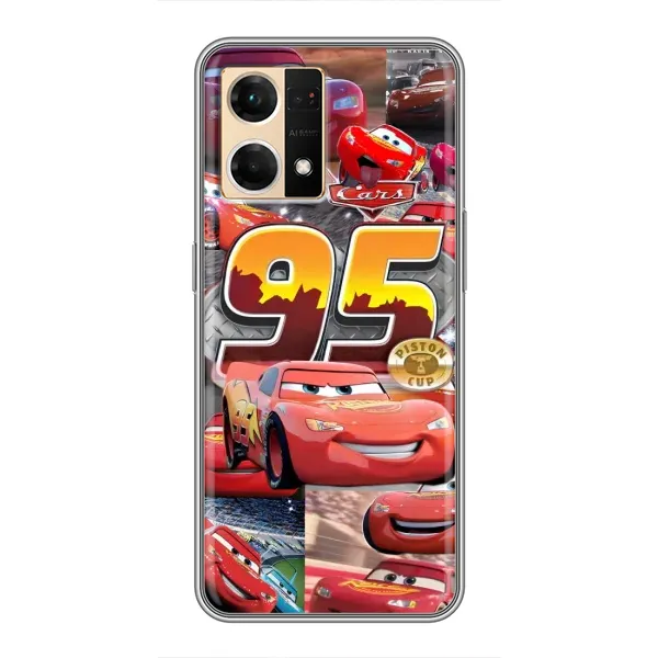 Чохол з принтом «Колаж Блискавка Маквін» для OPPO Reno7 4G