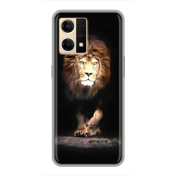 Чохол з принтом «Лев» для OPPO Reno7 4G