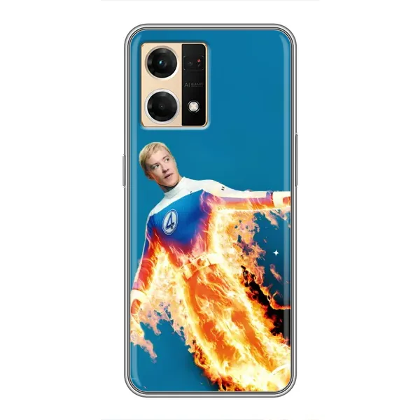 Чохол з принтом «Людина-факел у вогні» для OPPO Reno7 4G Чохол з принтом «Людина-факел у вогні» для OPPO Reno7 4G