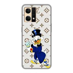 Чехлы для Oppo Reno7 4G - Скрудж МакДак Louis Vuitton (PREMIUMPrint) (Макдак на стиле)