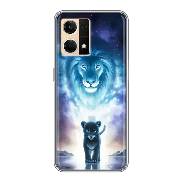 Чохол з принтом «Маленький лев» для OPPO Reno7 4G
