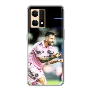 Чохли для OPPO Reno7 4G - Лео Мессі Маямі (Мессі паук)