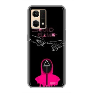 Чехол Гра в кальмара для Oppo Reno7 4G (Минимализм Игра кальмара)
