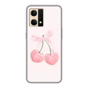Чохол з принтом «Рожеві вишні» для OPPO Reno7 4G
