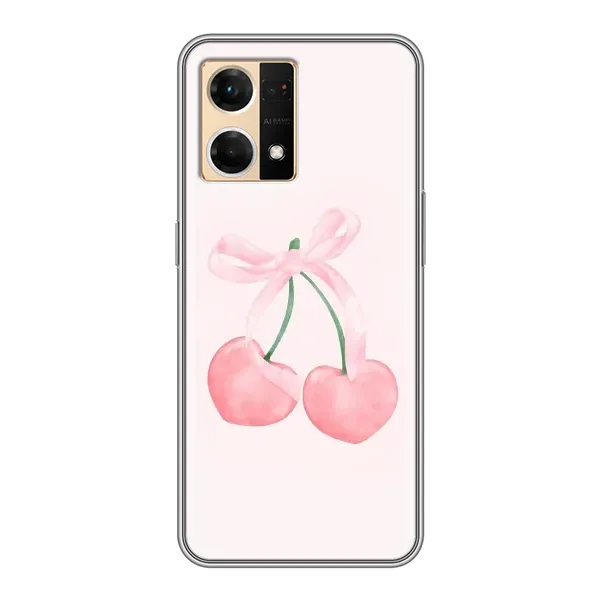 Чохол з принтом «Рожеві вишні» для OPPO Reno7 4G Чохол з принтом «Рожеві вишні» для OPPO Reno7 4G