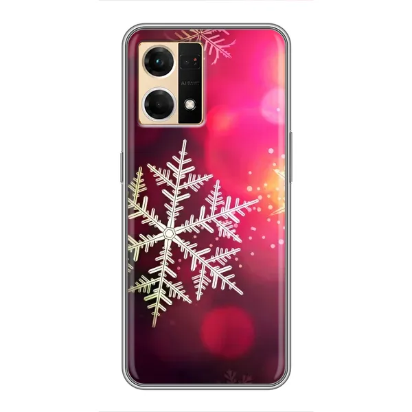 Чохол з принтом «Сніжинка» для OPPO Reno7 4G