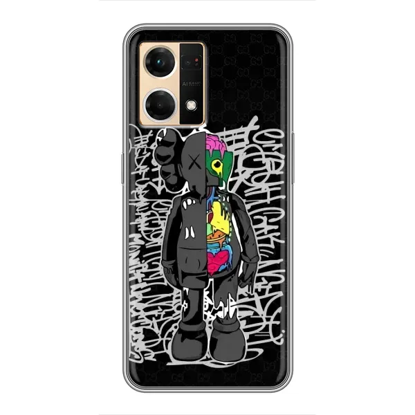 Чохол з принтом «Стиль Bearbrick» для OPPO Reno7 4G Чохол з принтом «Стиль Bearbrick» для OPPO Reno7 4G