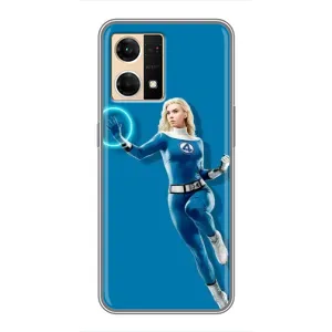 Чехол с принтом Фантастическая четверка для Oppo Reno7 4G (Сью Сторм полет)