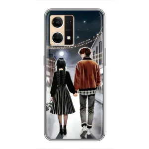 Чехол с дизайном Венздей 2 на Oppo Reno7 4G (Уэнздей и Тайлер)