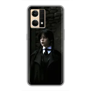 Чехол с дизайном Венздей 2 на Oppo Reno7 4G (Темный стиль Уэнздей)