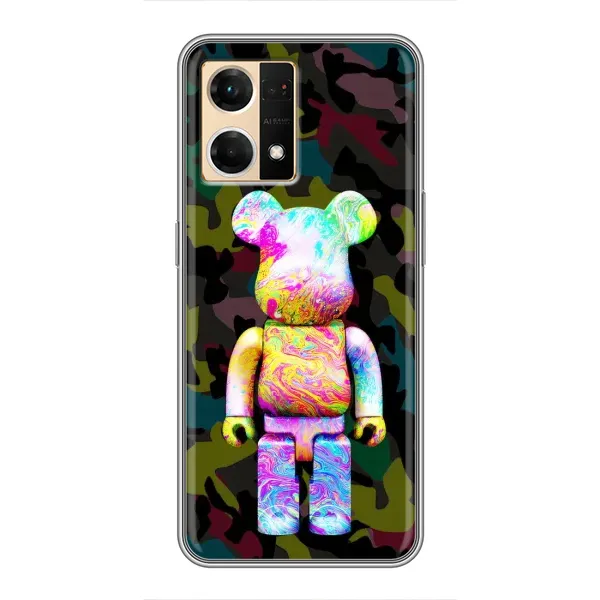 Чохол з принтом «Яскравий Bearbrick» для OPPO Reno7 4G Чохол з принтом «Яскравий Bearbrick» для OPPO Reno7 4G