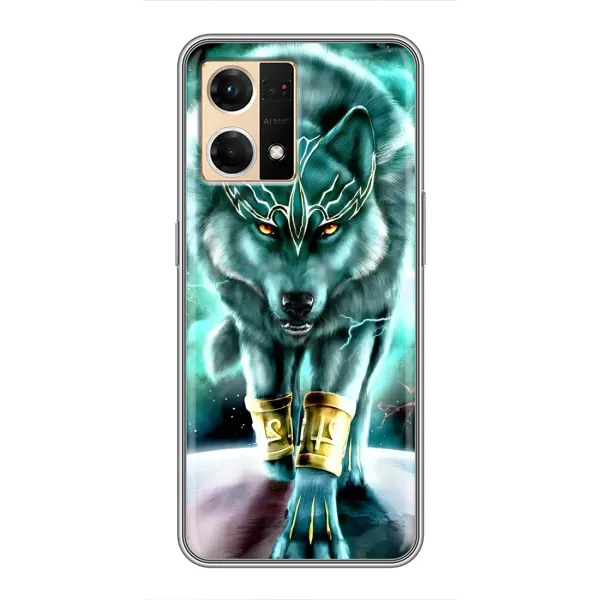 Чехол с принтом «Яркий волк» для OPPO Reno7 4G Чехол с принтом «Яркий волк» для OPPO Reno7 4G