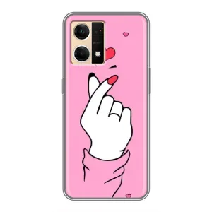 Чохол з принтом для Oppo Reno7 4G (AlphaPrint - Знак сердечка)