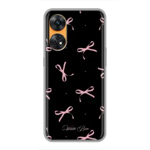 Чохол з бантиками на OPPO Reno 8Т (Банти на чорному)