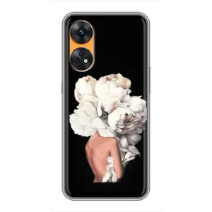 Чехлы (ART) Цветы на Oppo Reno 8T (VPrint) (Білі квіти)