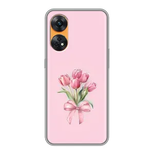 Чохол з розовим принтом для Oppo Reno 8T (Букет квітів)