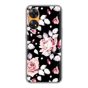 Чохли з квітами для Oppo Reno 8T (VPrint) (Квіти на чорному)
