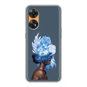 Чехлы (ART) Цветы на Oppo Reno 8T (VPrint) (Квіти на голові)