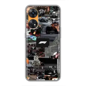 Чехол Формула1 на Oppo Reno 8T (Гоночный коллаж Ф1)