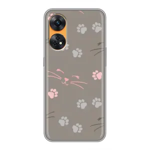 Чохол з малюнком кіт на Oppo Reno 8T (Лапи і вуса)