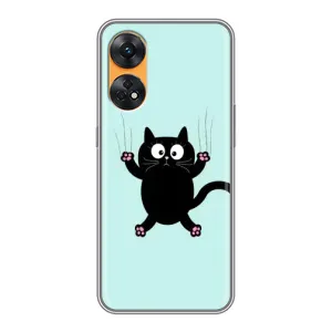 Чохол з принтом для Oppo Reno 8T (AlphaPrint) Модні коти (Падаючий кіт)