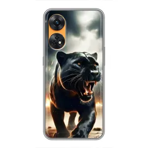 Чохол з картинкою 'Хижаки' для Oppo Reno 8T (Чорна пантера)