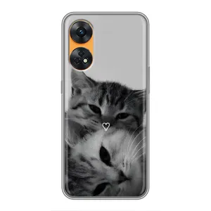 Чохол з малюнком кіт на Oppo Reno 8T (Пара котів)