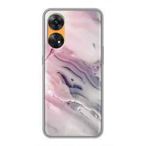 Мраморний чехол на Oppo Reno 8T (VPrint) (Пурпурний Мрамор)
