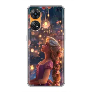 Чехол Рапунцель для Oppo Reno 8T (Рапунцель фонарики)