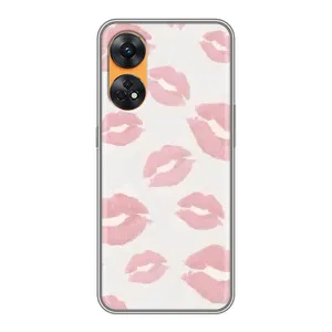 Чохол з розовим принтом для Oppo Reno 8T (Рожеві губи)