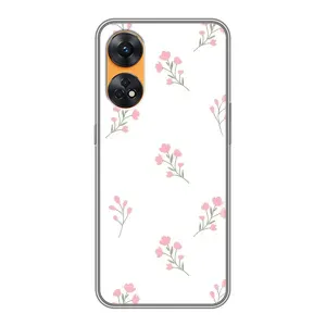 Чохол з розовим принтом для Oppo Reno 8T (Рожеві квіти)
