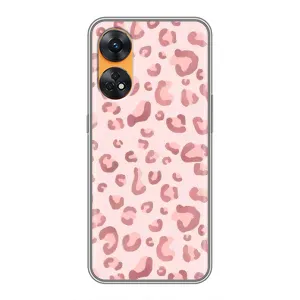 Чохол з розовим принтом для Oppo Reno 8T (Рожевий леопард)