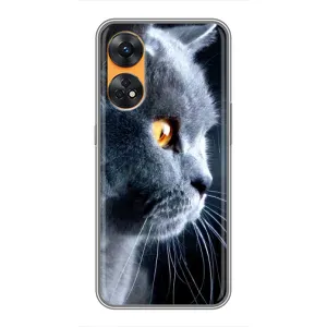 Чохли з Котиками для Oppo Reno 8T (VPrint) (Сірий Кіт)