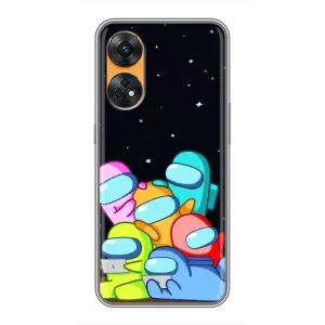 Чохли Амонг Ас для Oppo Reno 8T (AlphaPrint) (Скіни в космосі)