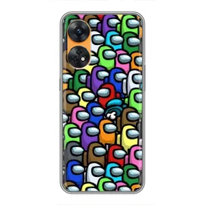 Чохли Амонг Ас для Oppo Reno 8T (AlphaPrint) (Убитий)