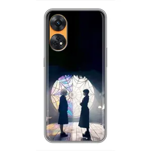Чехлы Венсдей на Oppo Reno 8T Уэнсдей (AlphaPrint) (Уэнздей и Инид)