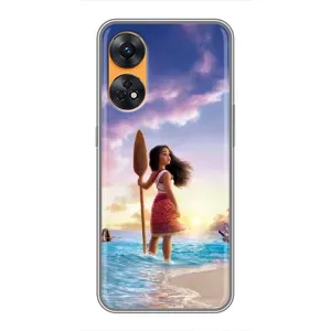 Чехол с мультфильмом Моана Oppo Reno 8T (Моана с веслом)