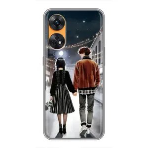 Чехол с дизайном Венздей 2 на Oppo Reno 8T (Уэнздей и Тайлер)