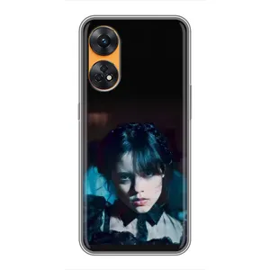 Чехлы Венсдей на Oppo Reno 8T Уэнсдей (AlphaPrint) (взгляд Уэнздей)