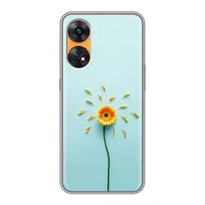 Чохли з квітами для Oppo Reno 8T (VPrint) (Жовта квітка)