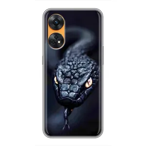 Чохол з картинкою 'Хижаки' для Oppo Reno 8T (Чорна змія)