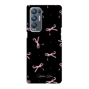 Чохол з бантиками на ОPPO Reno5 Pro Plus (5G) (Банти на чорному)