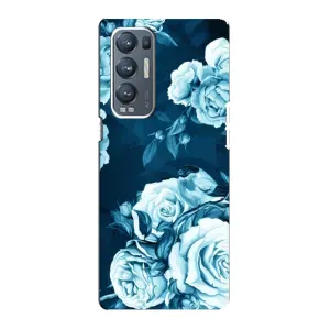 Чехлы (ART) Цветы на Oppo Reno5 Pro Plus 5G (VPrint) (Голубые Бутоны)